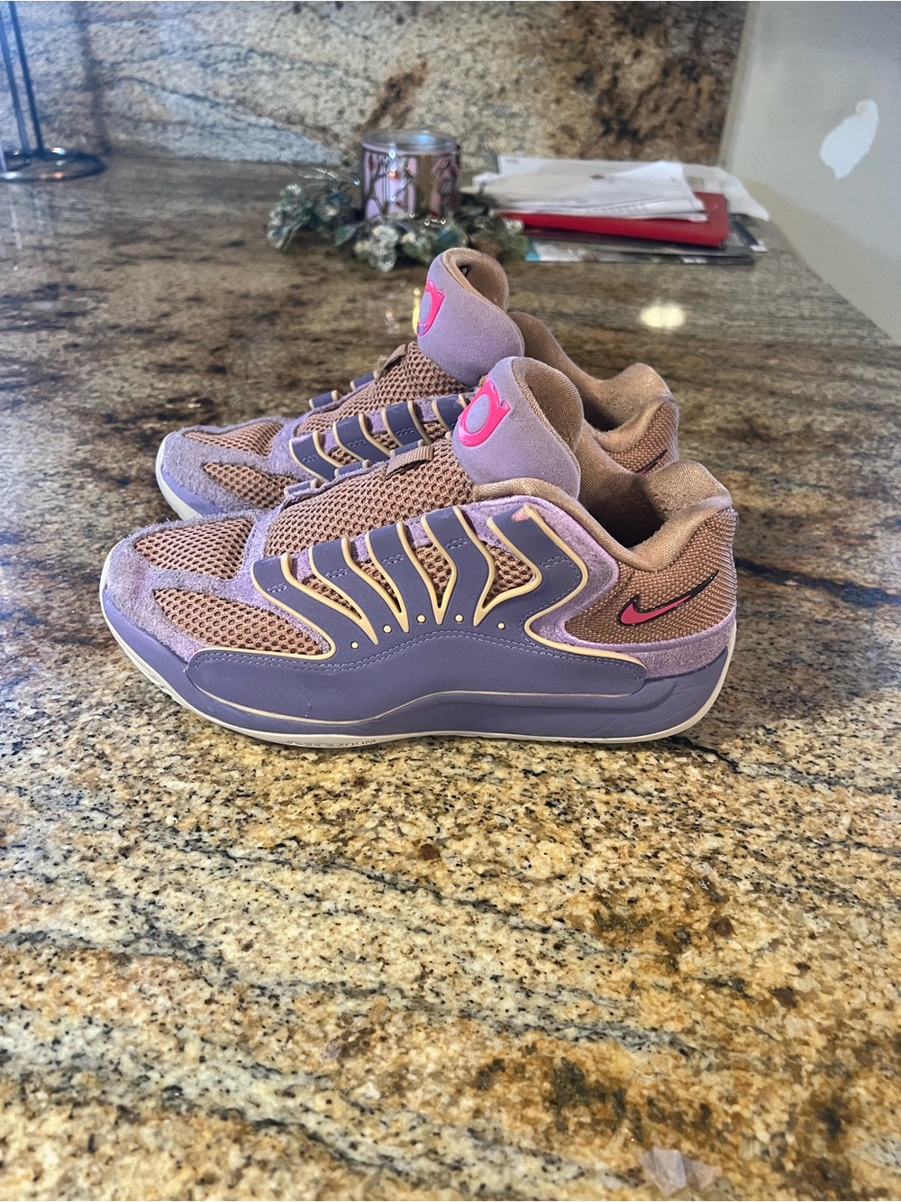 Nike KD 18 “B.A.D”.basketball shoes in washed Purple / Fire Pink /Men’s Size 7